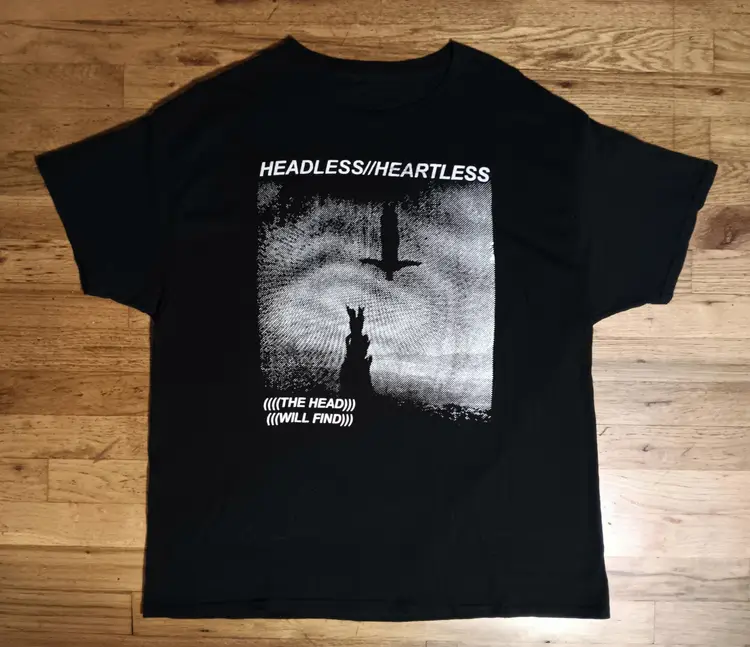 His Hero Is Gone Headless Heartless concert t-shirt Punk hard core Tragedy