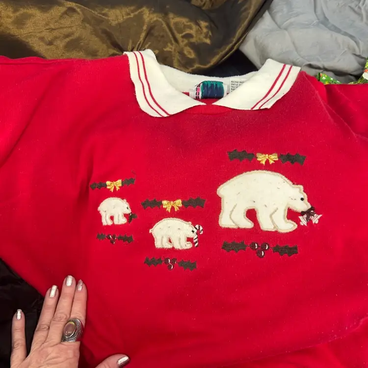 Grandma Teacher Core Polar Bear Sweatshirt M