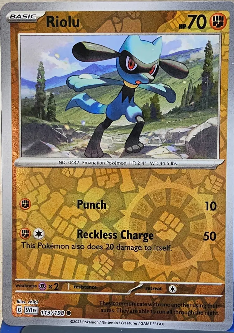 2023 Pokemon TCG Scarlet & Violet Riolu 113/198 dd8106