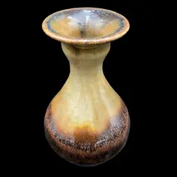 Pigeon River Pottery Heavy Bud Vase/Candle Holder, T. Kerns, 2012, Browns, 4.75"