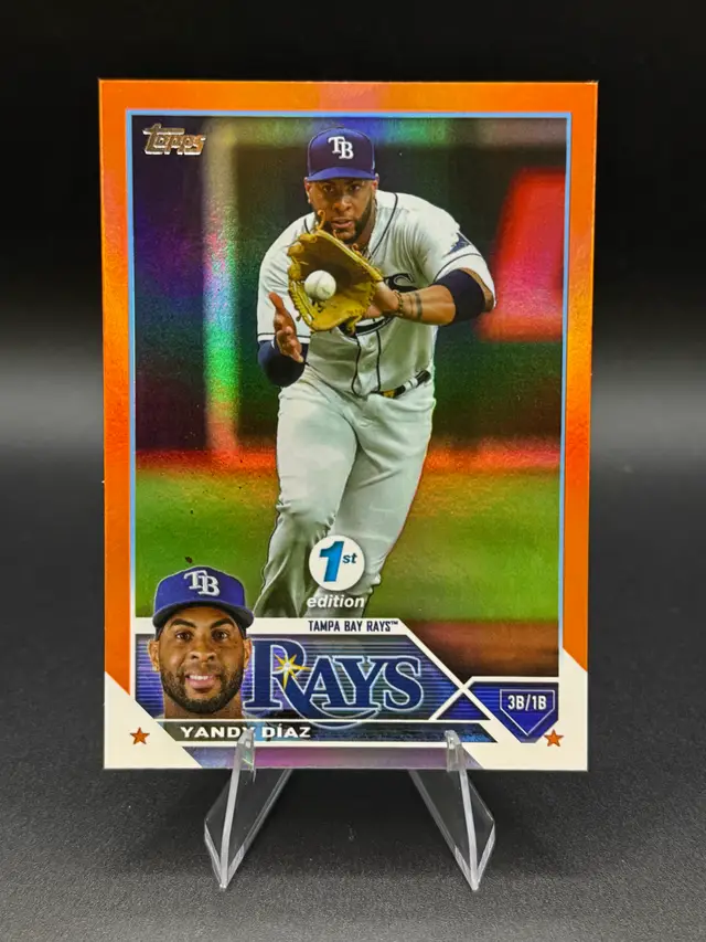 Yandy Diaz 2023 Topps 1st Edition #227 Orange Foil /75- Tampa Bay Rays
