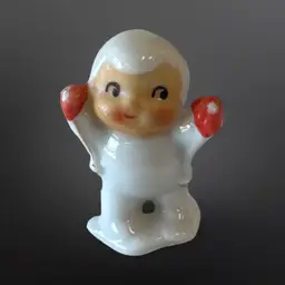 Vintage Holt Howard Snow Babies Mini Porcelain Ornament 1950s HTF