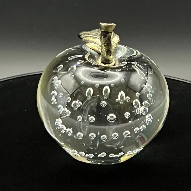 Apple Paperweight, Metal Stem