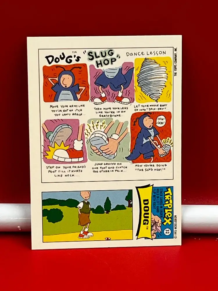 1993 Topps Collector Trading Card Nickelodeon Doug The Slug #32