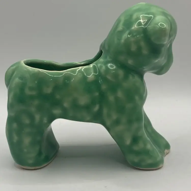 Vintage McCoy Green Lamb Planter, 4 1/4” Tall X 5” Wide