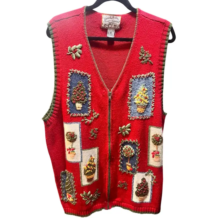 Vintage Holiday Sweater Vest Size 2x