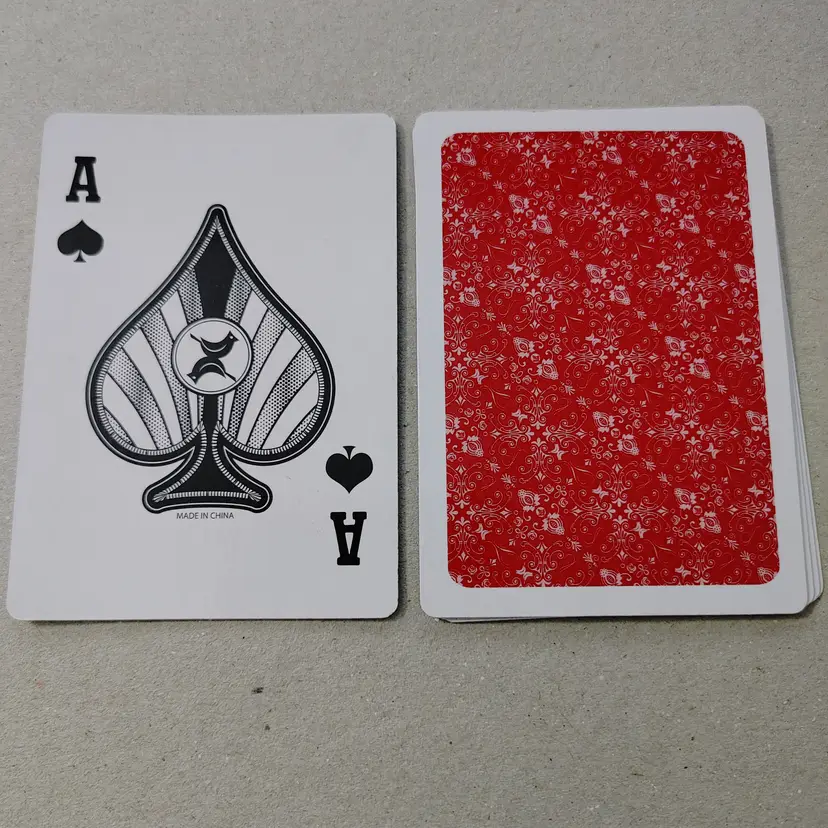 1 Single Swap Card - Playing Card. Red floral background. Dimension 2.5 x 3.5. Read description.
