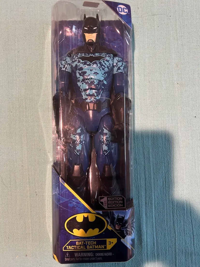DC Comics Batman 12-inch Bat-Tech Tactical Action Figure (Blue Suit), Kids Toys
