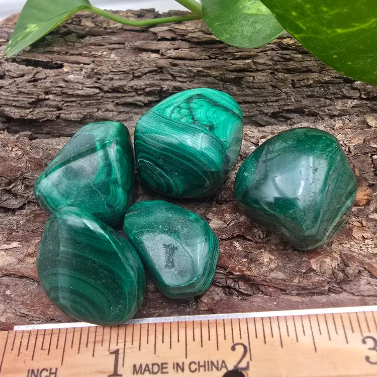 Malachite Tumble Stone from The Congos ~ Polished Crystals