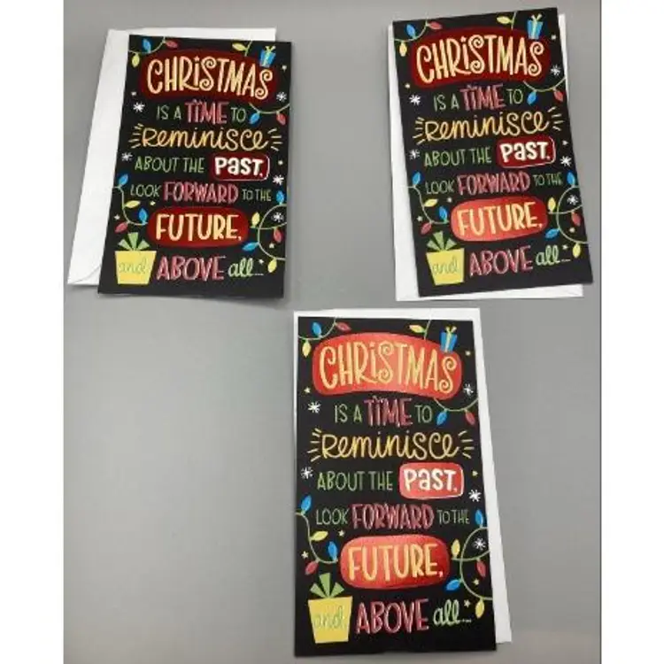 American Greetings Christmas Greeting Card Money Holder Set of 3 JUST FOR YOU