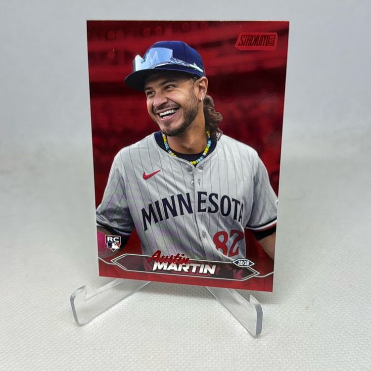 2024 Topps Stadium Club Red Foil Austin Martin Twins Rookie # 228