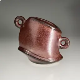 Michael Lambert Figural Studio Pottery Surrealism Copper Glaze Dancing Open Sugar Vintage 4x5"