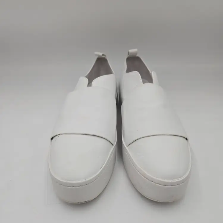 Vince Wallace White Leather Slip On Platform Shoes Size 9 M Urban City Sneakers