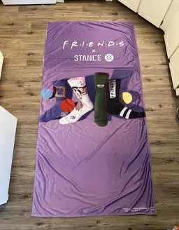 RARE TV SHOW FRIENDS STANCE SOCKS COLAB STORE ADVERTISEMENT Fabric SIGN 46” x 88”