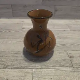 #01 - Pottery Vase with Birds Not Signed