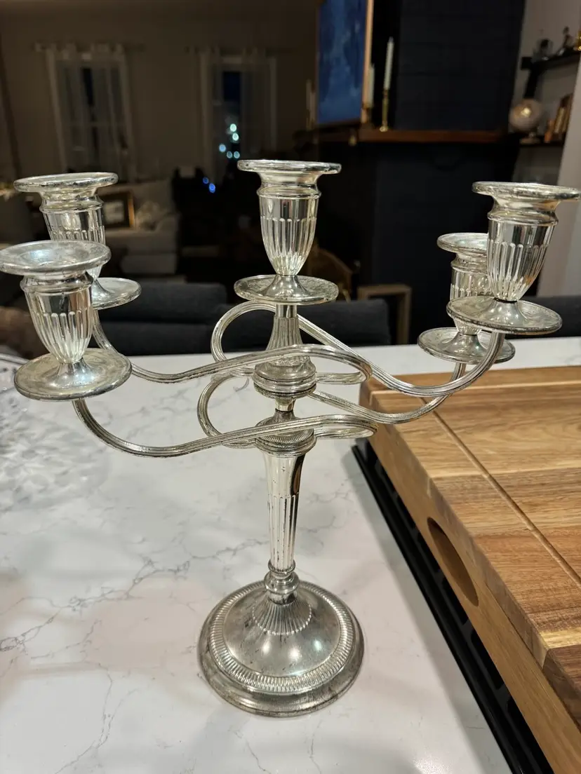 Silver plate 5 Arm Candelabra