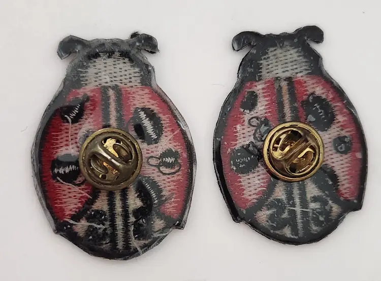 Girl Scouts Ladybug Patch Pin Lot of 2 NEW, unused