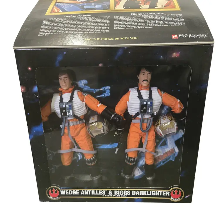 1998 Star Wars Wedge Antilles Biggs Darklighter Action Collection 12 inch