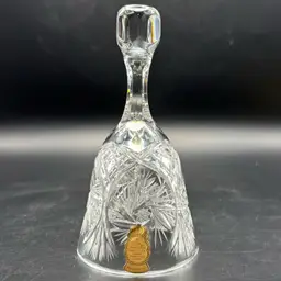 Vintage Imperlux Handcut Lead Crystal Bell Made in Poland 6.25”
