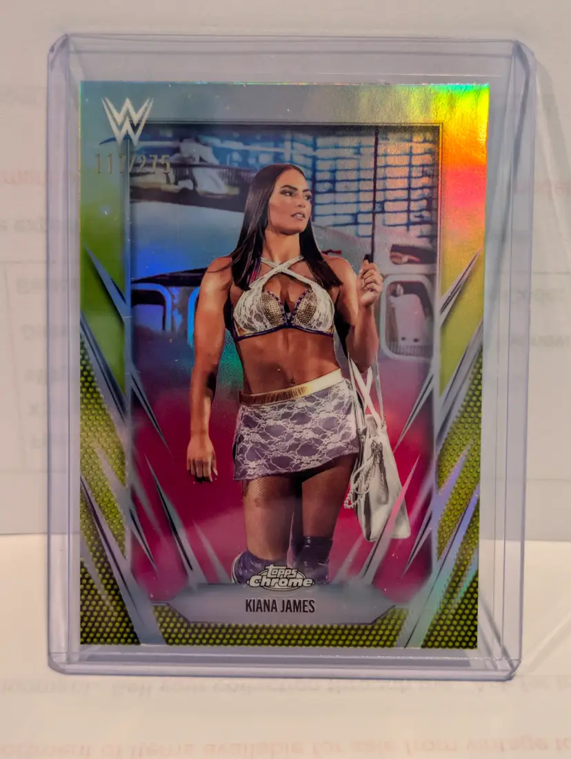 Kiana James 2026 Topps Chrome WWE #82 Yellow Refractor /275 - (A) -