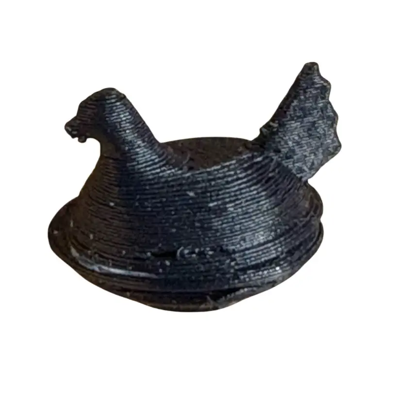 Micro Mini 3D Printed Hen On The Nest