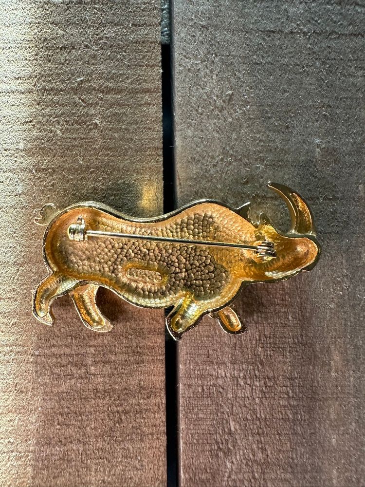 Vintage LUPÉ Rhino Brooch