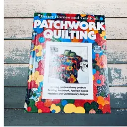 1970’s Vintage patchwork quilting, 70s mid century modern book Groovy Coffee Table Book Gift Kitchen Decor Bright