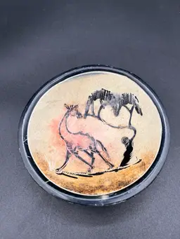 Soapstone Etched Giraffe Dipping bowl 4.25” 🦒