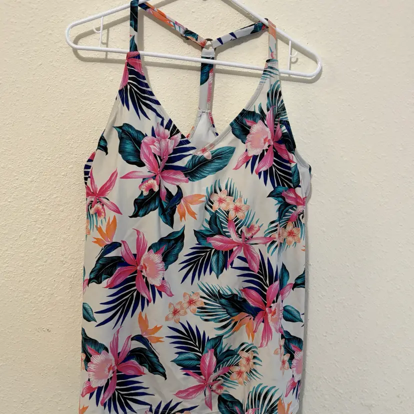 Island Escape Floral Swim Top