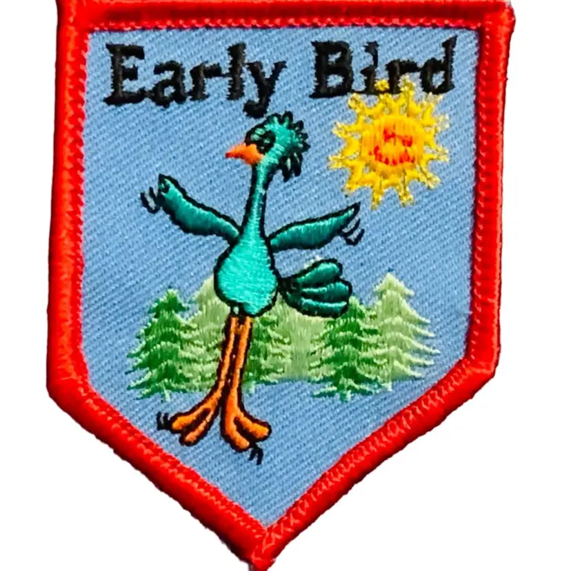 Vintage Scouting Fun Patch: Early Bird 
