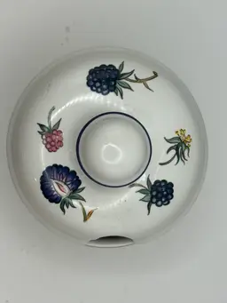 VILLEROY And Boch Covered Condiment/Jam Jar 4.5”H; 2.5”Deep