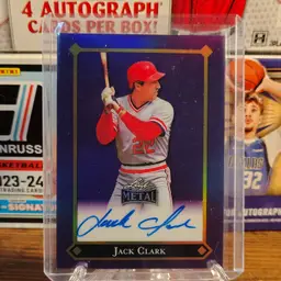 Jack Clark 2025 Leaf Metal Baseball Autograph Purple /10 LGR-JC4