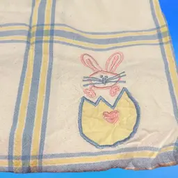 Vintage Linen Easter Bunny Shower Curtain