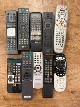 Lot of 10 Mixed TV Remotes Sony, JVC,  DirecTV, LG, Phillips, Comcast Untested