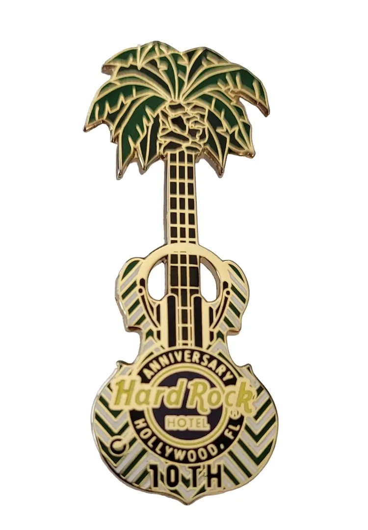 Hard Rock Cafe 10th Anniversary Hotel Hollywood FL Pin E717