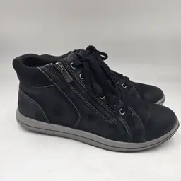 Clarks Women's Breeze Glide Ankle Boot Black Size 8.5 M Comfort Side Zip