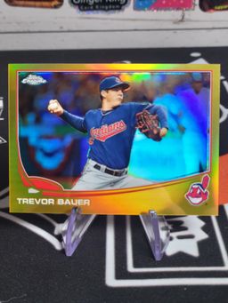 Trevor Bauer 2013 Topps Chrome #9 Gold Refractor 45/50 SP Cleveland Indians