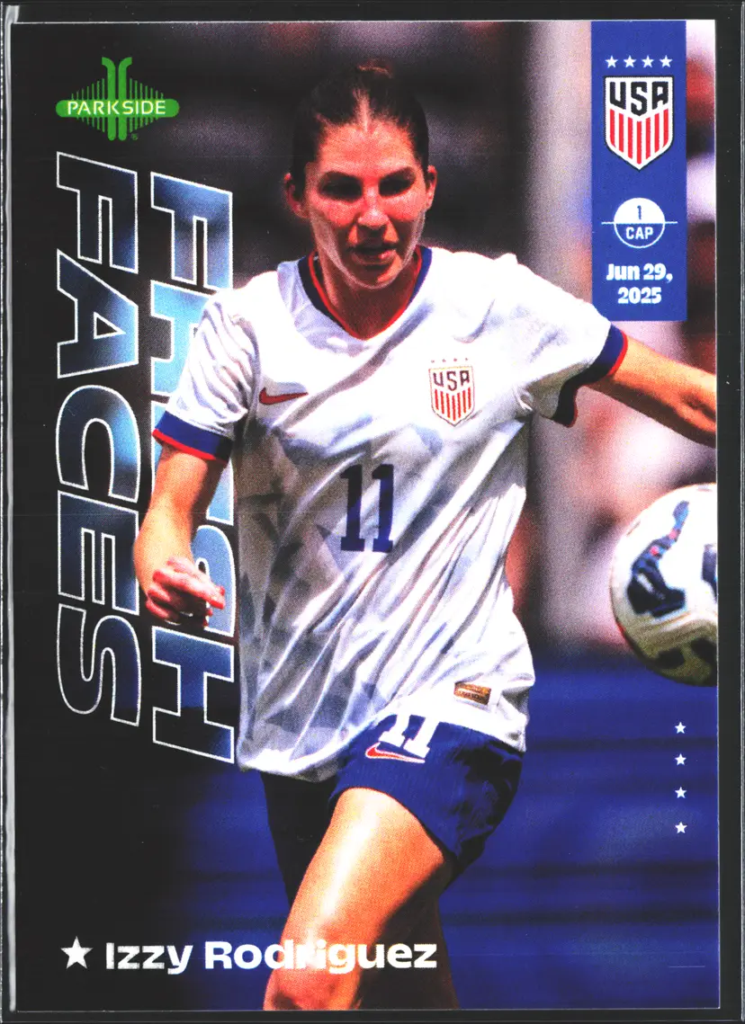 Izzy Rodriguez 1st USWNT Soccer Card 2026 Parkside Fresh Faces Team USA Rookie