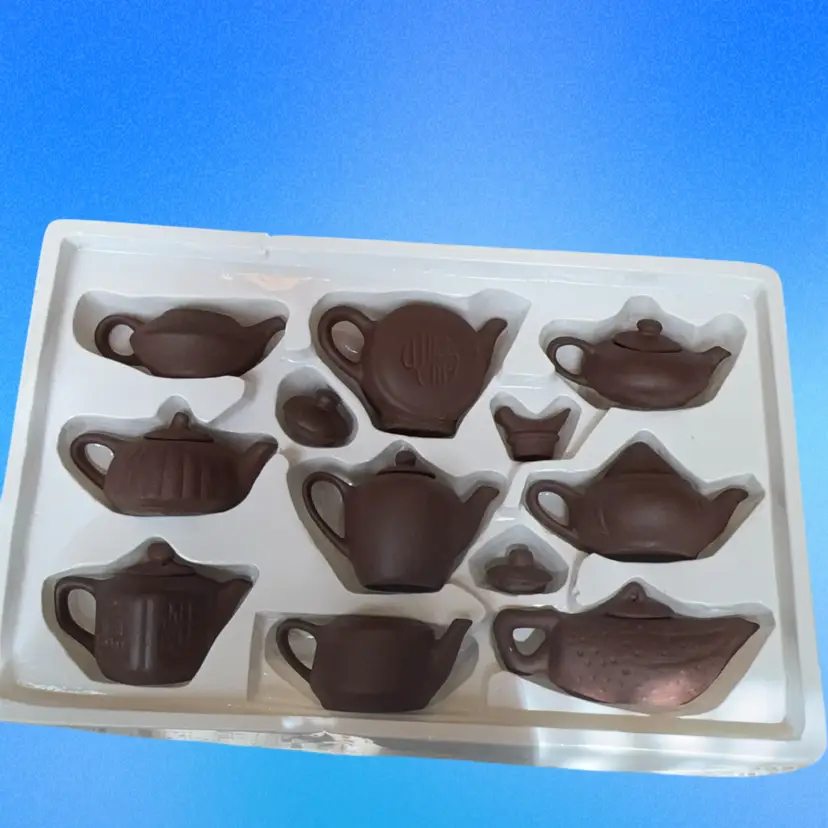 Chinese-Bellek Clay Tea Pot Set Brand New in Box