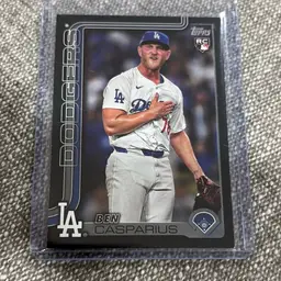 2025 Topps Series 2 #384 Ben Casparius RC Dodgers Black Parallel /74