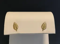 9K leaf earrings