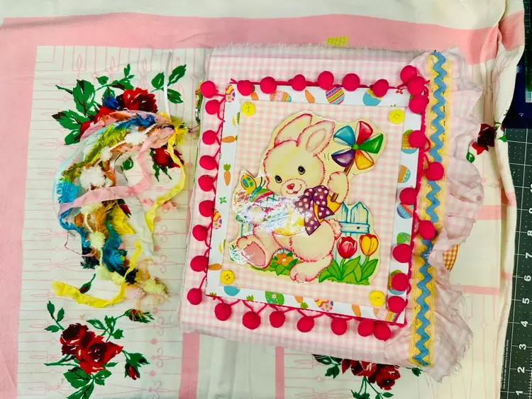 Handmade Easter Junk Journal – Vintage Bunny Cover – Memory Book, Planner, Spring Journal – 86 Pages