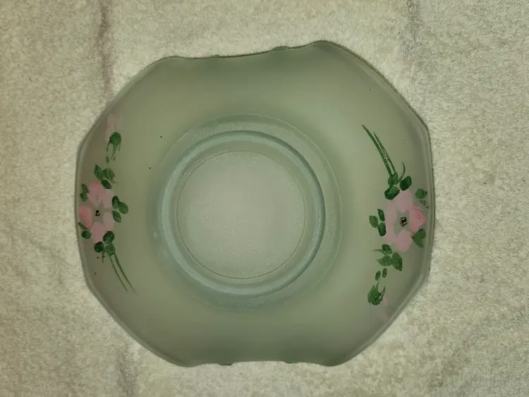 Vintage Lancaster Handpainted Octagon Plate With Handles