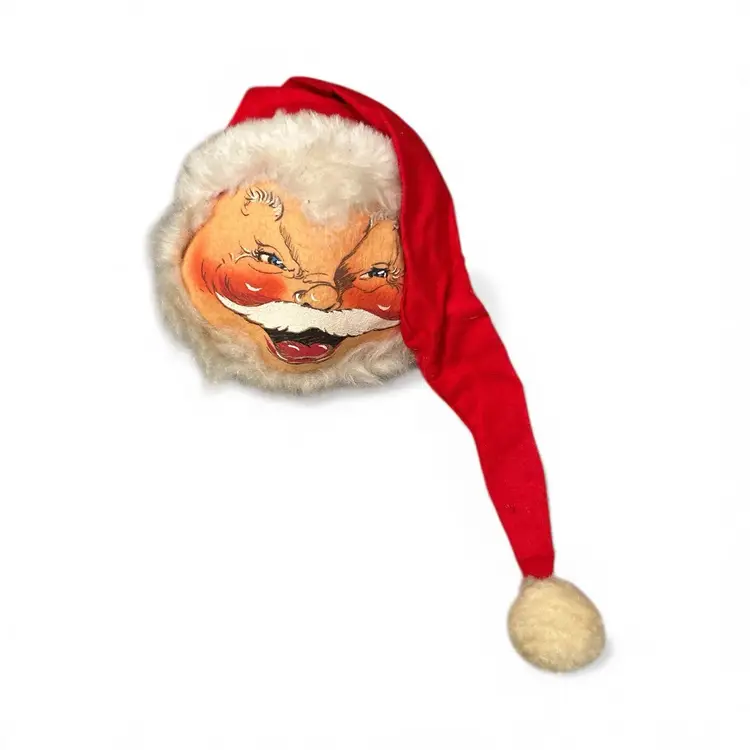 Large Vintage Santa Annalee Plush Doll Head Figurine