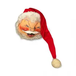 Large Vintage Santa Annalee Plush Doll Head Figurine