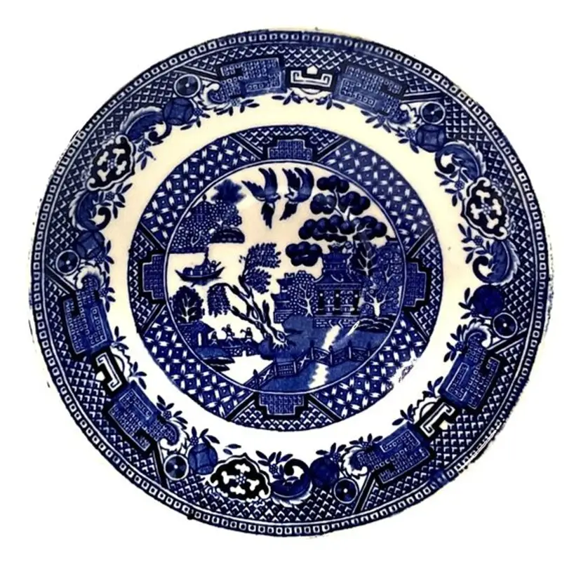 Vtg Old Willow Swinnertons Saucer Plate Stratford England 1940s 5 5/8" Diam