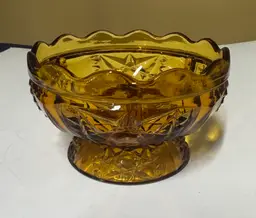 Sold
Indiana Glass Stars and Bars Amber Fairy Lamp Light BOTTOM ONLY