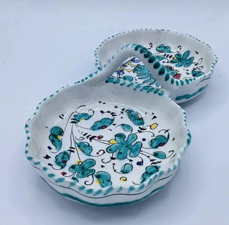 Vintage Deruta Italian Handpainted Condiment Dish 