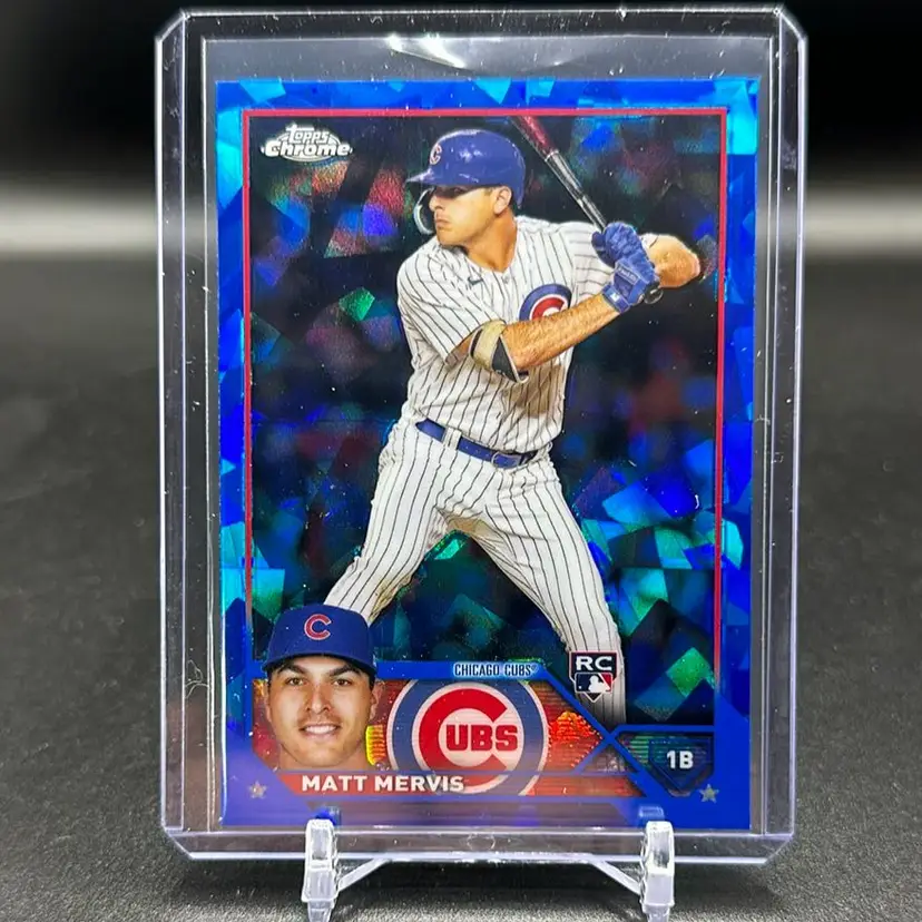 Matt Mervis 2023 Topps Chrome Update Sapphire RC Chicago Cubs