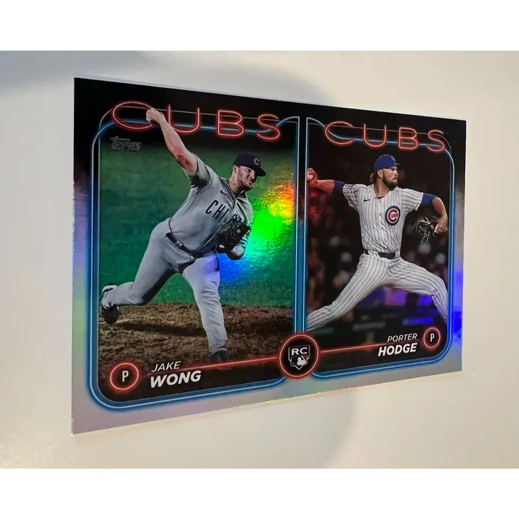 Jake Wong Porter Hodge Rookie Combo Rainbow Foil Chicago Cubs
